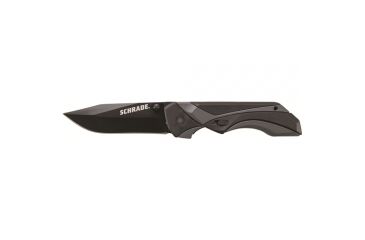 Image of Schrade 24/7 M.A.G.I.C. Assisted Opening Liner Lock Folding Knife Clip Point Blade Aluminum and Rubber Handle