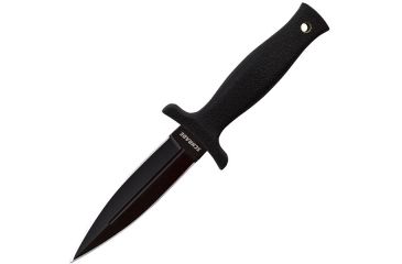 Image of Schrade Double Edge Boot Knife, 7 in, BLK Handle/Plain, Leather, SCHF19