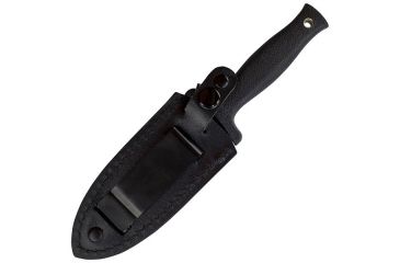 Image of Schrade Double Edge Boot Knife, 7 in, BLK Handle/Plain, Leather, SCHF19