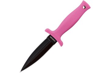 Image of Schrade Double Edge Boot Knife, 7 in, Pink Handle, Plain, Leather, SCHF19P