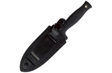 Image of Schrade Double Edge Boot Knife, 9 in, BLK Handle/Plain, Leather, SCHF19L