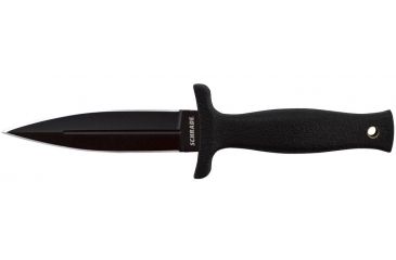 Image of Schrade Double Edge Boot Knife, 7 in, BLK Handle/Plain, Leather, SCHF19