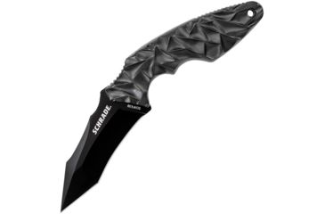 Image of Schrade Fixed Blade Black Fixed Blade Knife, 3.75in, AUS-8 Steel, Standard Edge, Tanto, Black, Black GFN Handle SCHF63B