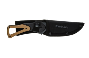 Image of Schrade Fixed Blade Drop Point Knife, 4in, 9Cr18MoV Stainless Steel Blade, 4.9in, Polypropylene/TPR Handle, 1124286