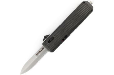 Image of Schrade Gen 4 OTF Assist, Gray Alum. Handle, ComboEdge, SCHOTF4S