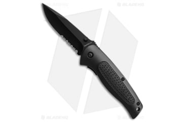 Image of Schrade Imperial Medium Folding Knife, 3.125in, Stainless Steel, Spear Point Blade, Aluminum Black Handle, Black/Black, 7.25in, BHQ-69997