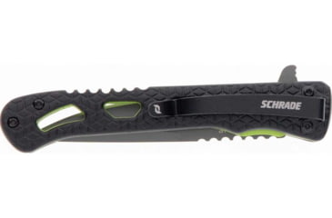 Image of Schrade Inert CLR Folding Knife, 3.5in, AUS-10 Steel, Drop Point Blade, Black Aluminum Handle, 1159303