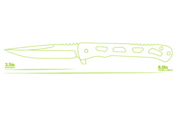 Image of Schrade Inert CLR Folding Knife, 3.5in, AUS-10 Steel, Drop Point Blade, Black Aluminum Handle, 1159303