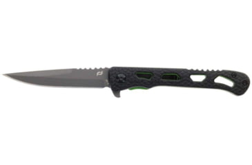 Image of Schrade Inert CLR Folding Knife, 3.5in, AUS-10 Steel, Drop Point Blade, Black Aluminum Handle, 1159303