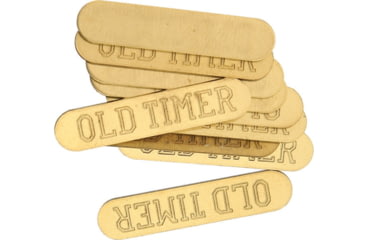 Image of Schrade Large Old Timer Shield, Pack Of 10, Brass Construction, S413