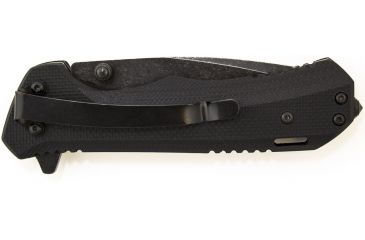 Image of Schrade Liner Lock Folding Knife,3.2in Carbon Steel Partially Serrated Drop Point Blade,Black G-10 Handle,Clam Package SCH501SCP