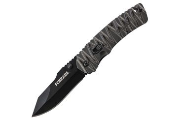 Image of Schrade Magic Dual Assist Folding Knife,3.47in,Gray Aluminum Handle,Black Plain SCHA10B