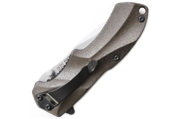 Image of Schrade SCHA7 Mini MAGIC, Brown Alum. Handle, BLK Plain, SCHA7SMBR