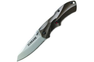 Image of Schrade SCHA7 Mini MAGIC, Brown Alum. Handle, BLK Plain, SCHA7SMBR