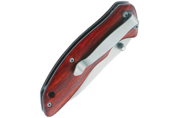 Image of Schrade Old Timer Linerlock Rosewood Folding Knife, Old Timer, 4in Closed, 3in Satin SS Blade, Rosewood Handle, Inlay Shield, Thumb Stud, Pocket Clip, 1100030