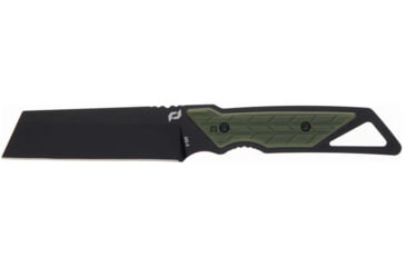 Image of Schrade Outback Cleaver Fixed Blade Knife, 3.6in, AUS-8 Steel, Cleaver Blade, Black/Green Overmolded Handle, 1182498