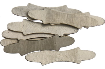 Image of Schrade Plain Shield, Bowtie Design, Measures 1 1/16in Overall, Nickel Silver Finish, Package Of 10, S415