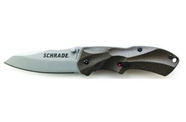 Image of Schrade SCHA7 Mini MAGIC, Brown Alum. Handle, BLK Plain, SCHA7SMBR