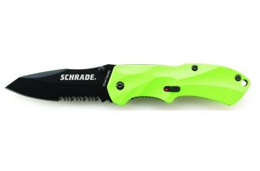 Image of Schrade SCHA7 Mini MAGIC, Green Alum. Handle, BLK ComboEdge, SCHA7SMGRS