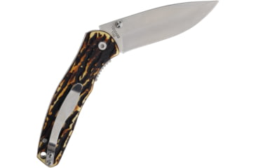Image of Schrade UH 4in Fixed &amp; 3in Folder Combo, Satin SS, 8.5in Fixed Blade w/ 4in Blade, 4in Closed w/ 3in Blade, Staglon Handle, Black Polymer Belt Sheath, 1200433