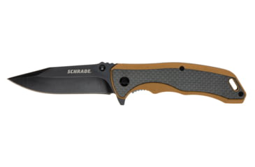 Image of Schrade Ultra-Glide Flipper Folder Knife, 3.3in, 3Cr13MoV Stainless Steel Blade, 4.75in, G-10 Handle, 1121082