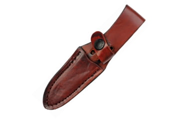 Image of Schrade Uncle Henry Fixed Blade Knife, Uncle Henry, 6.5in Overall, 2.75in Satin SS Blade, Delrin Stag Handle, Brown Leather Belt Sheath, 1100092