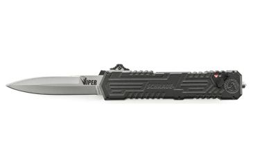 Image of Schrade Viper 3rd Generation Automatic Folding Knife, 3.5in, 4034 Steel, Plain Blade, Black Titanium Nitride, SCHOTF3BS
