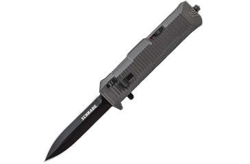 Image of USED Schrade Viper OTF Assist Folding Knife,3.5in,Gray Aluminum,Double Edge Black Plain SCHOTF8B, EDEMO3