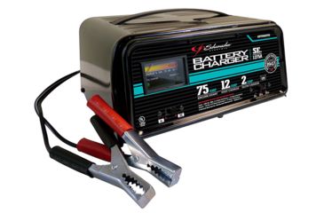 Image of Schumacher 2/12/75 Amp Automatic Onboard Battery Charger, Black SE1275A