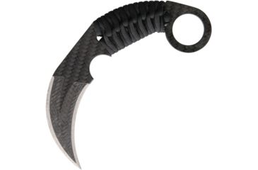 Image of Schwartz Tactical ST Vengeance II Double Edge Fixed Blade Knife, 2.75in, Standard Edge, Black, Paracord Wrapped Handle SWZ19D