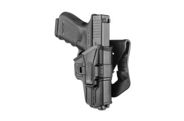 Image of Scorpus Level 1 Retention Swivel OWB Belt/Paddle Holster, Glock 17, Ambidextrous Hand, Black, SC-G9SB