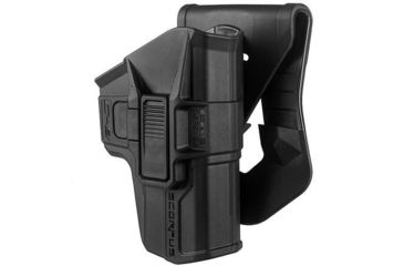 Image of Scorpus Level 2 Retention Swivel OWB Belt/Paddle Holster, Glock 17/19/22/23/26/27/31/32/33/34/35/41, Ambidextrous Hand, Black, SC-G9SRB