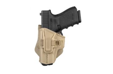 Image of FAB Defense Scorpus M1 Level 1 Retention OWB Belt/Paddle Holster, Glock 19, Left Hand, Flat Dark Earth, sc-g9slht