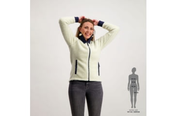 Image of SCOTT Defined Heritage Pile Jacket - Womens, Winter White/Dark Blue, Medium, 2918286293008