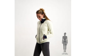 Image of SCOTT Defined Heritage Pile Jacket - Womens, Winter White/Dark Blue, Medium, 2918286293008