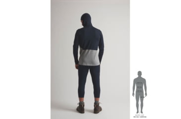Image of SCOTT Defined Merino L/SL Hoody - Mens, Dark Blue/Light Grey Melange, Large, 2837967037008