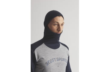 Image of SCOTT Defined Merino L/SL Hoody - Mens, Dark Blue/Light Grey Melange, Large, 2837967037008