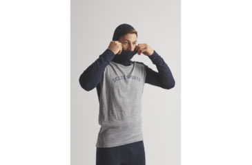 Image of SCOTT Defined Merino L/SL Hoody - Mens, Dark Blue/Light Grey Melange, Large, 2837967037008