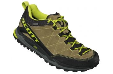 Image of SCOTT Eride Rockcrawler GTX Trail Running Shoe - Men's-Tan/Green-Medium-13 US