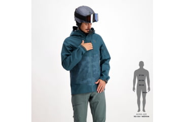 Image of SCOTT Explorair 3L Jacket - Mens, Aruba Green/Aruba Green Print, Extra Large, 2837517395009