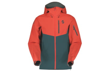 Image of SCOTT Explorair 3L Jacket - Mens, Magma Red/Aruba Green, Small, 2837517374006