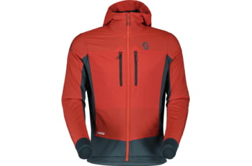 Image of SCOTT Explorair Alpha Hoody Jacket - Mens, Magma Red/Aruba Green, Medium, 2917987374007