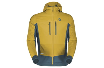 Image of SCOTT Explorair Alpha Hoody Jacket - Mens, Mellow Yellow/Metal Blue, Extra Small, 2917987376005