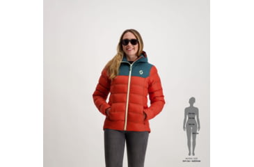 Image of SCOTT Insuloft Warm Jacket - Womens, Aruba Green/Earth Red, Large, 2918247364009