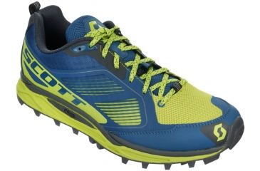 Image of Kinabalu SuperTrac Trail Running Shoe - Mens-Blue/Yellow-Medium-10.5