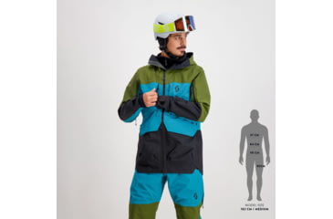 Image of SCOTT Line Chaser GTX 3L Jacket - Mens, Fir Green/Winter Green, Large, 2918467392008