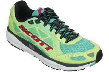 Image of SCOTT Palani Trainer Road Running Shoe - Women's-Green/Pink-Medium-6
