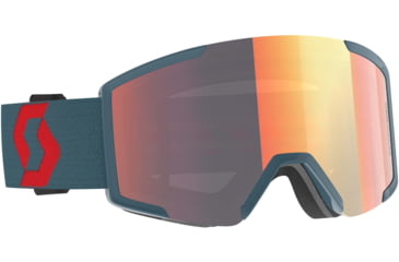 Image of SCOTT Shield Goggle, Neon Red/Aruba Green/Solar Red Chrome, 2778377411308