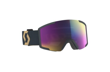 Image of SCOTT Shield Goggle, Team Beige/Aspen Blue/Enhancer Teal Chrome, 2778377066315