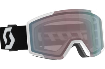 Image of SCOTT Shield Goggle, Team White/Black/Enhancer Aqua Chrome, 2778377068351